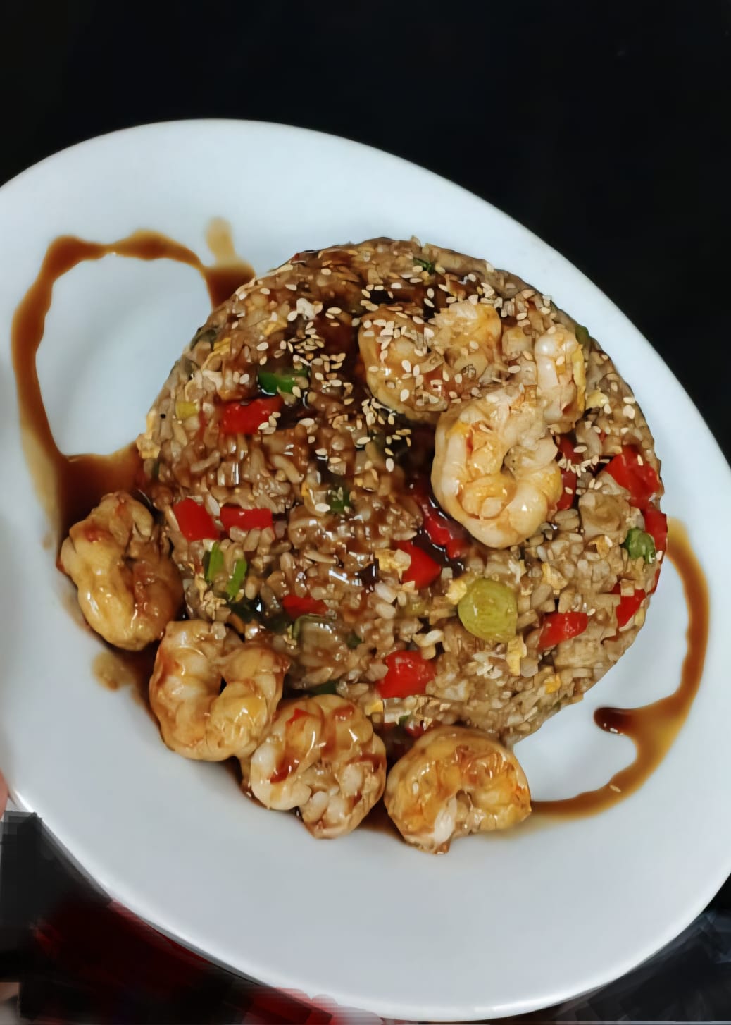 Yakimeshi con langostino